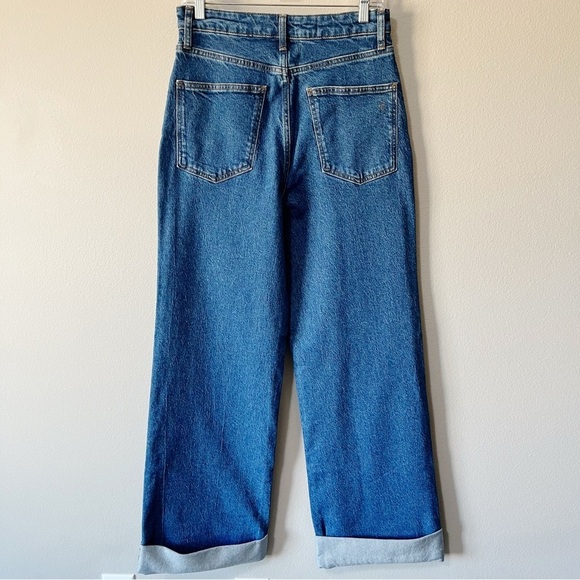 Anthropologie PILCRO The Austyn High-Rise Cuffed Wide Leg Jeans Size 28 - Picture 10 of 14